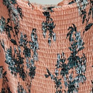 BP Peach and Black Floral Pants